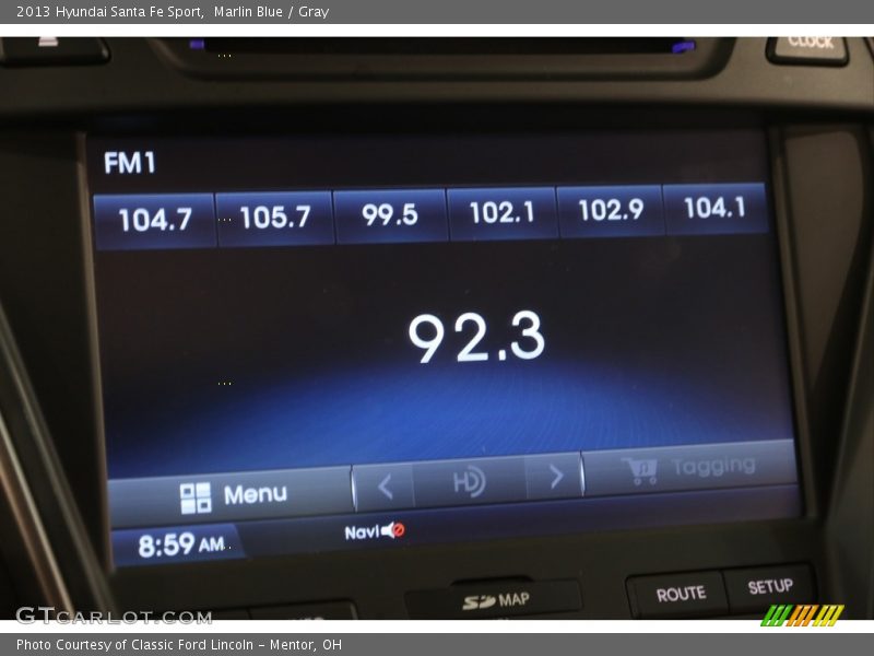 Marlin Blue / Gray 2013 Hyundai Santa Fe Sport