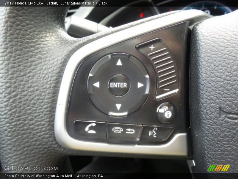 Lunar Silver Metallic / Black 2017 Honda Civic EX-T Sedan