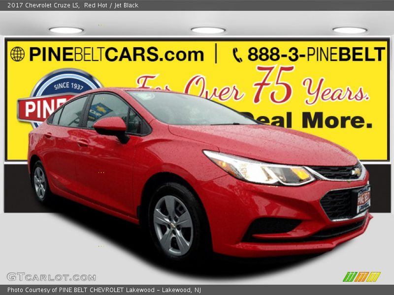 Red Hot / Jet Black 2017 Chevrolet Cruze LS