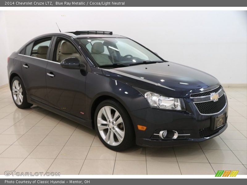 Blue Ray Metallic / Cocoa/Light Neutral 2014 Chevrolet Cruze LTZ