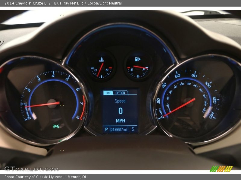 Blue Ray Metallic / Cocoa/Light Neutral 2014 Chevrolet Cruze LTZ