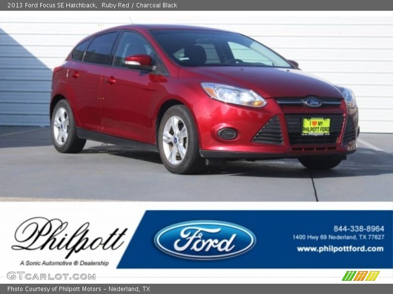 Ruby Red / Charcoal Black 2013 Ford Focus SE Hatchback