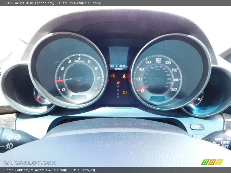 Palladium Metallic / Ebony 2010 Acura MDX Technology