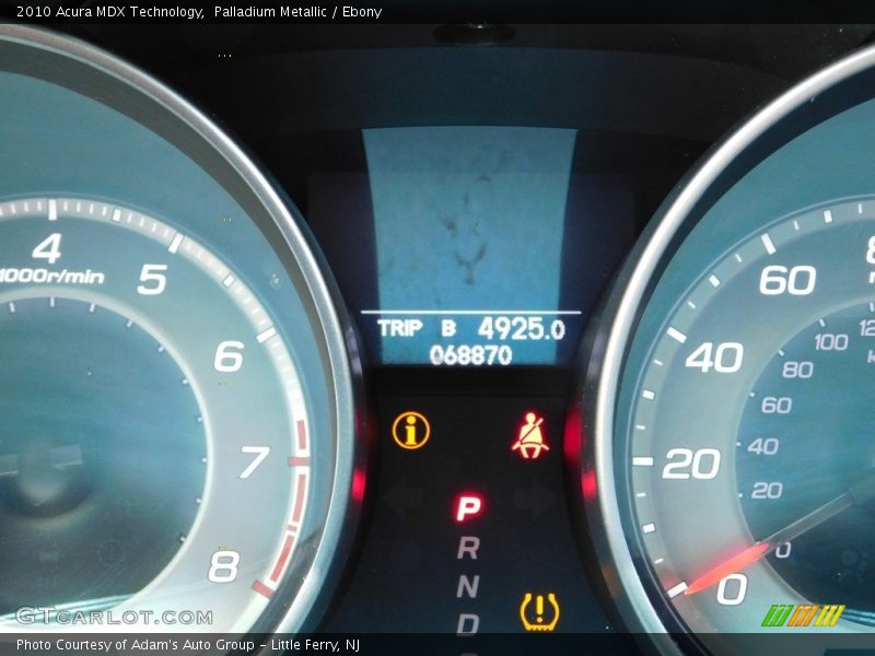 Palladium Metallic / Ebony 2010 Acura MDX Technology