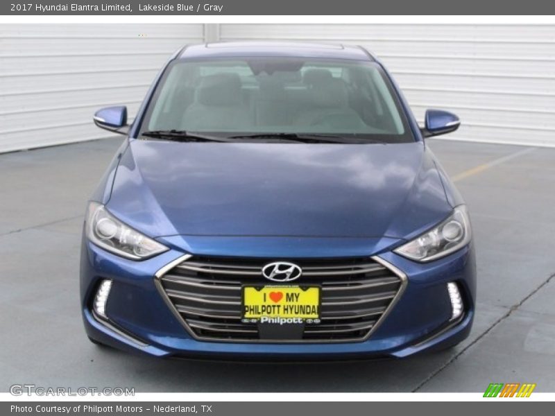 Lakeside Blue / Gray 2017 Hyundai Elantra Limited