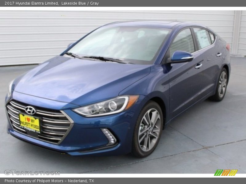 Lakeside Blue / Gray 2017 Hyundai Elantra Limited
