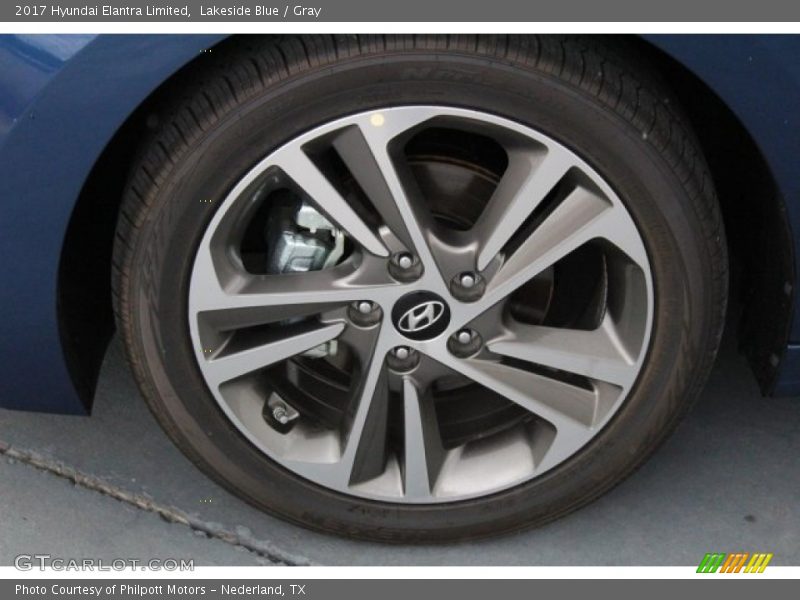 Lakeside Blue / Gray 2017 Hyundai Elantra Limited