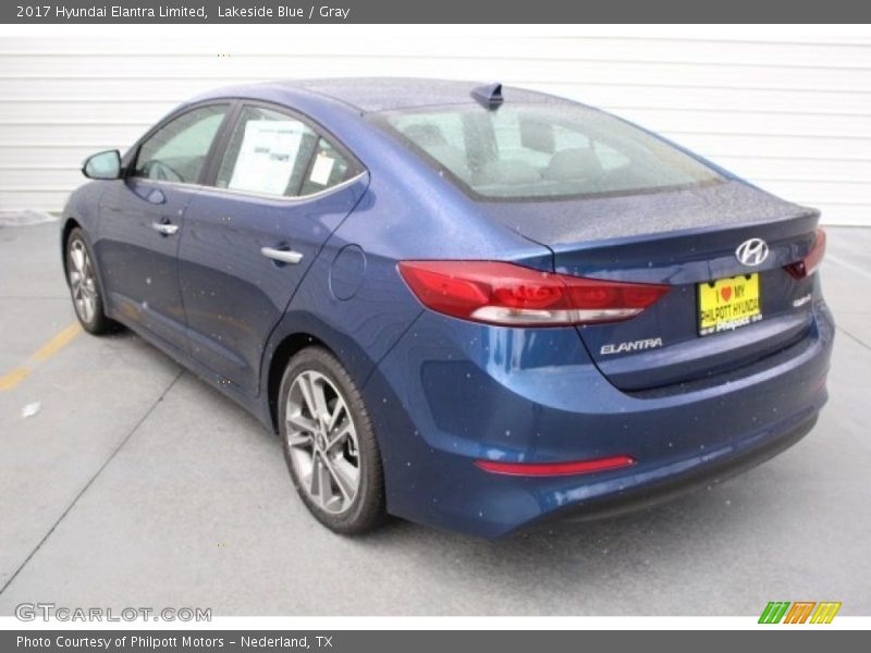 Lakeside Blue / Gray 2017 Hyundai Elantra Limited