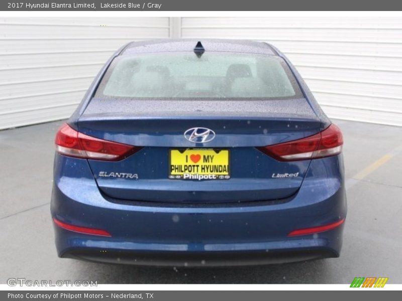 Lakeside Blue / Gray 2017 Hyundai Elantra Limited