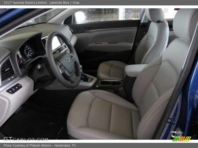 Lakeside Blue / Gray 2017 Hyundai Elantra Limited