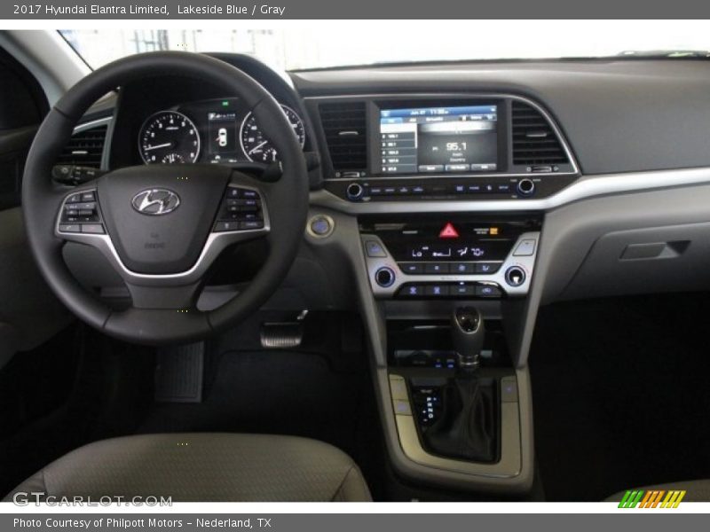 Lakeside Blue / Gray 2017 Hyundai Elantra Limited