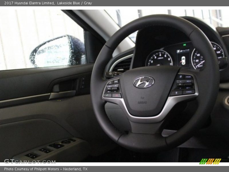 Lakeside Blue / Gray 2017 Hyundai Elantra Limited