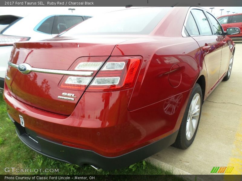 Ruby Red / Charcoal Black 2017 Ford Taurus SEL