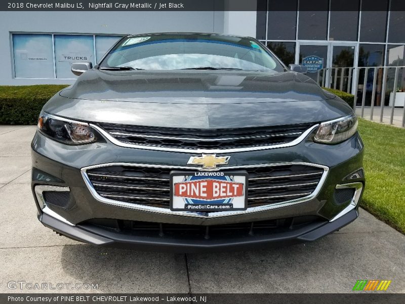 Nightfall Gray Metallic / Jet Black 2018 Chevrolet Malibu LS