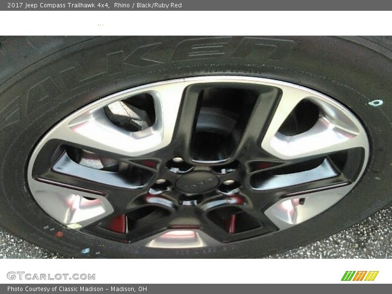 Rhino / Black/Ruby Red 2017 Jeep Compass Trailhawk 4x4