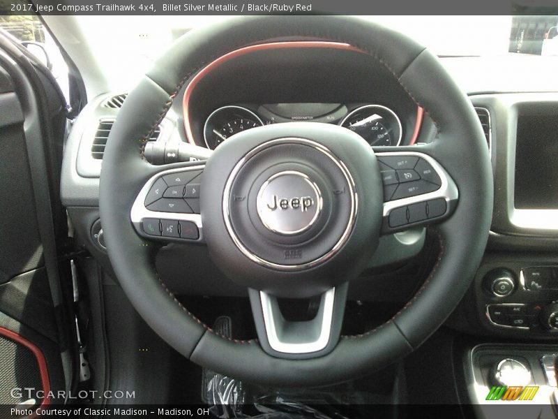 Billet Silver Metallic / Black/Ruby Red 2017 Jeep Compass Trailhawk 4x4