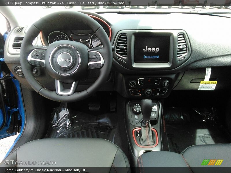 Laser Blue Pearl / Black/Ruby Red 2017 Jeep Compass Trailhawk 4x4