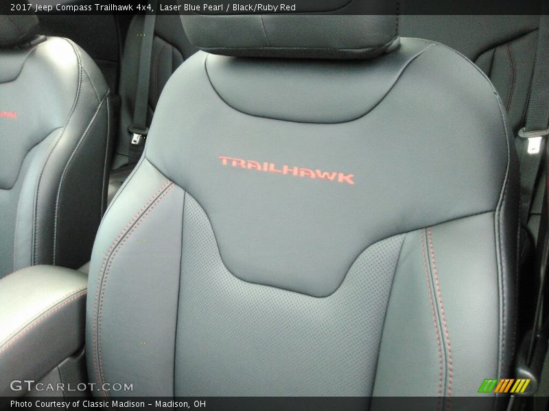 Laser Blue Pearl / Black/Ruby Red 2017 Jeep Compass Trailhawk 4x4