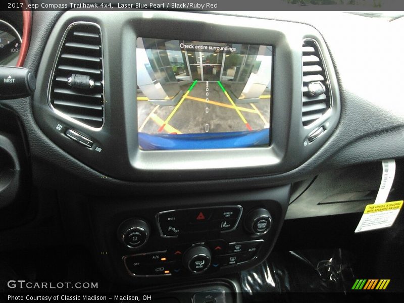 Laser Blue Pearl / Black/Ruby Red 2017 Jeep Compass Trailhawk 4x4