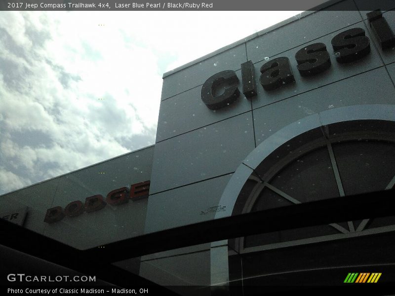 Laser Blue Pearl / Black/Ruby Red 2017 Jeep Compass Trailhawk 4x4