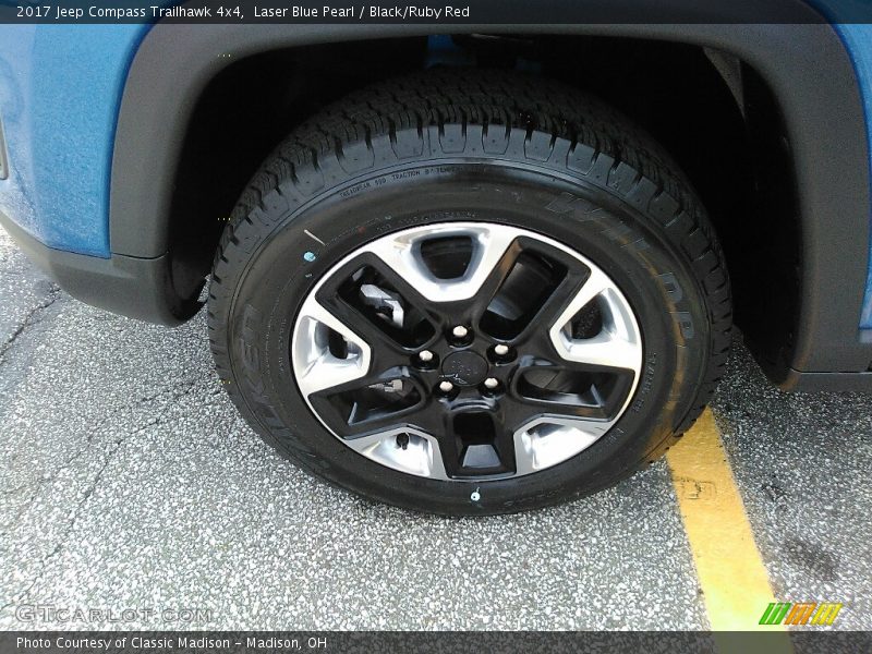 Laser Blue Pearl / Black/Ruby Red 2017 Jeep Compass Trailhawk 4x4