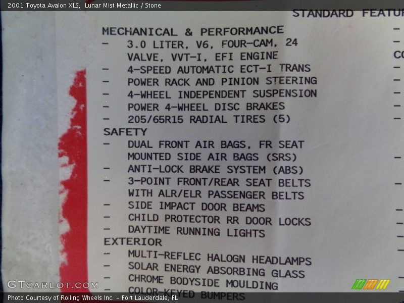 Lunar Mist Metallic / Stone 2001 Toyota Avalon XLS