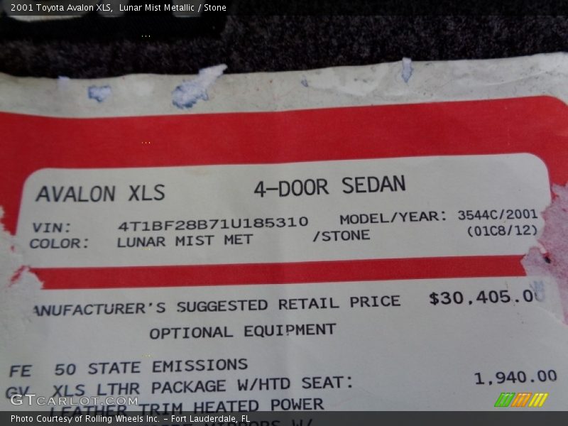 Lunar Mist Metallic / Stone 2001 Toyota Avalon XLS