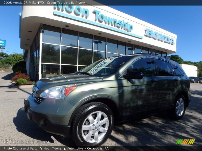 Green Tea Metallic / Ivory 2008 Honda CR-V EX 4WD