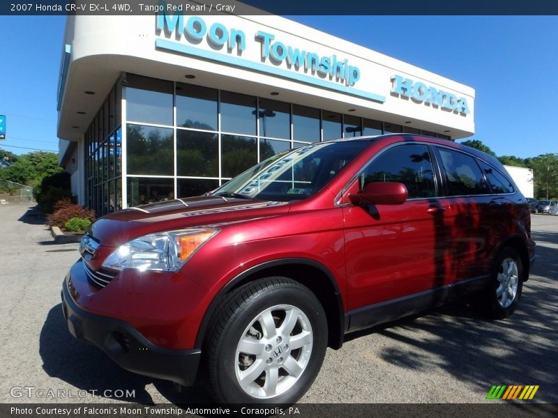 Tango Red Pearl / Gray 2007 Honda CR-V EX-L 4WD