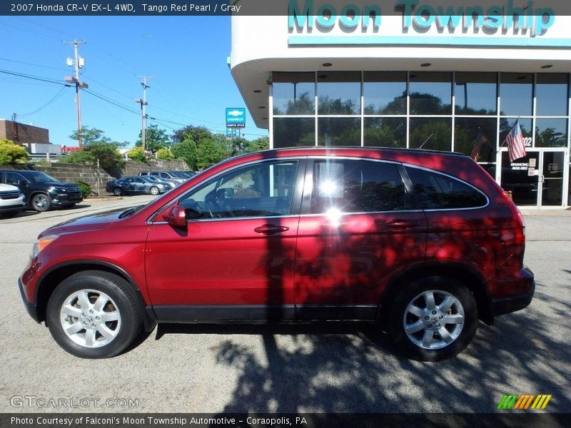 Tango Red Pearl / Gray 2007 Honda CR-V EX-L 4WD