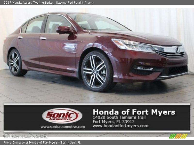 Basque Red Pearl II / Ivory 2017 Honda Accord Touring Sedan