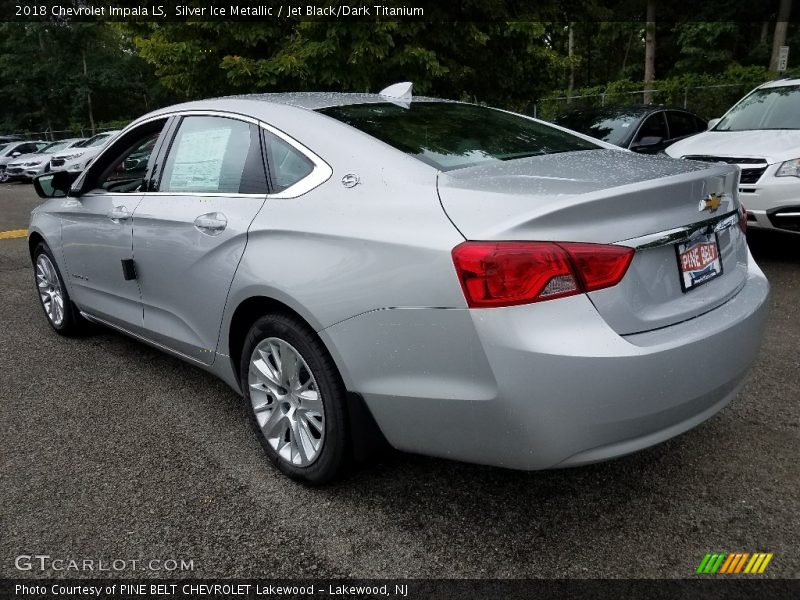 Silver Ice Metallic / Jet Black/Dark Titanium 2018 Chevrolet Impala LS