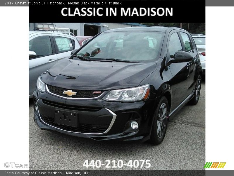 Mosaic Black Metallic / Jet Black 2017 Chevrolet Sonic LT Hatchback