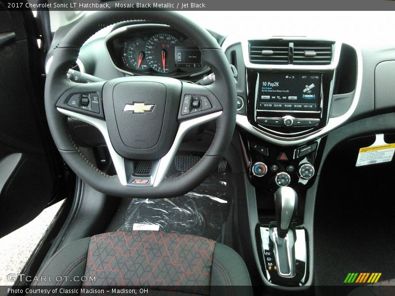 Mosaic Black Metallic / Jet Black 2017 Chevrolet Sonic LT Hatchback