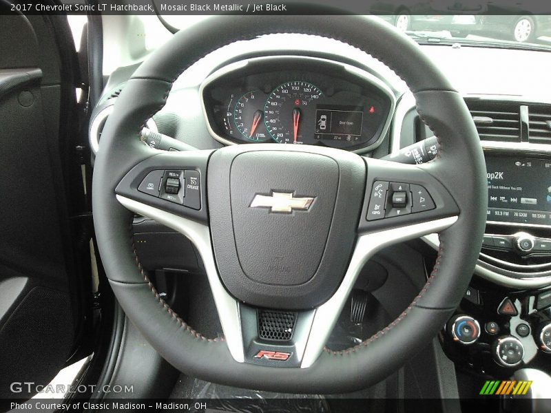 Mosaic Black Metallic / Jet Black 2017 Chevrolet Sonic LT Hatchback