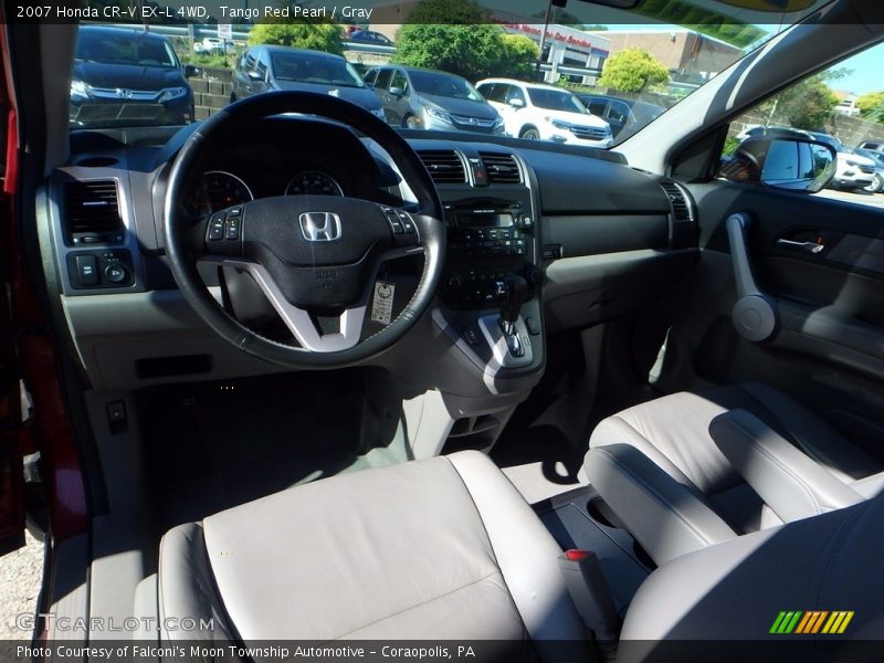 Tango Red Pearl / Gray 2007 Honda CR-V EX-L 4WD