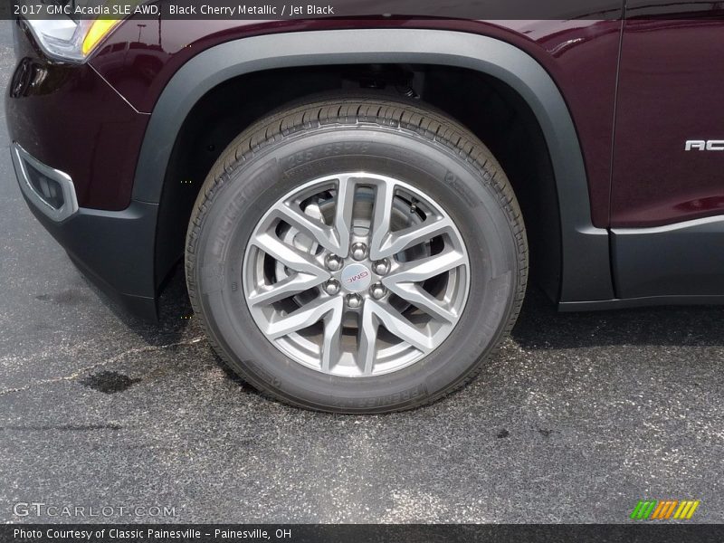 Black Cherry Metallic / Jet Black 2017 GMC Acadia SLE AWD