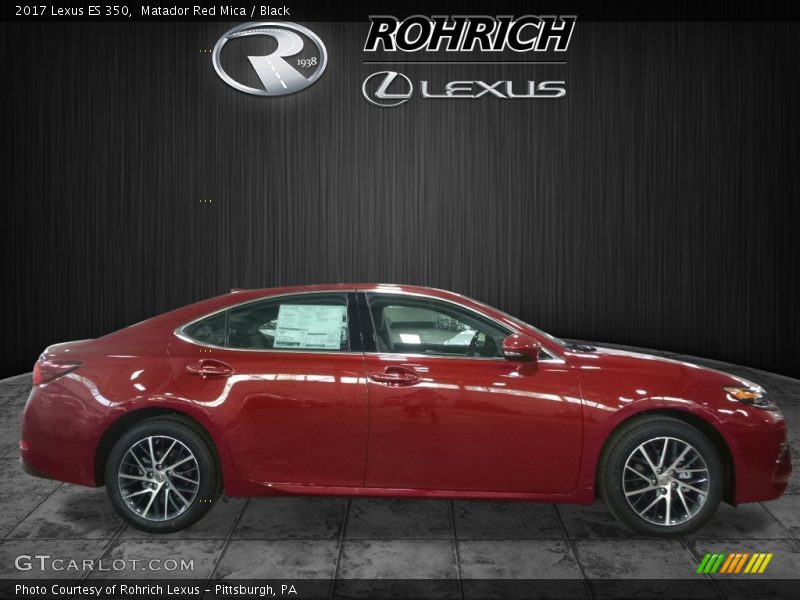 Matador Red Mica / Black 2017 Lexus ES 350