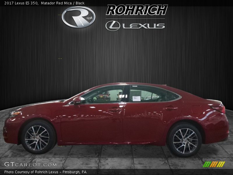 Matador Red Mica / Black 2017 Lexus ES 350