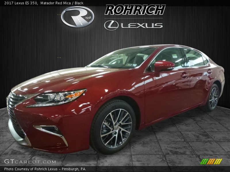 Matador Red Mica / Black 2017 Lexus ES 350