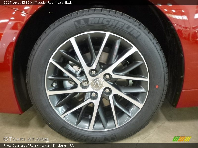 Matador Red Mica / Black 2017 Lexus ES 350