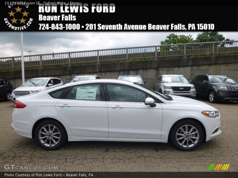 Oxford White / Ebony 2017 Ford Fusion SE