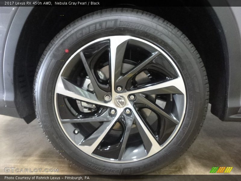 Nebula Gray Pearl / Black 2017 Lexus RX 450h AWD