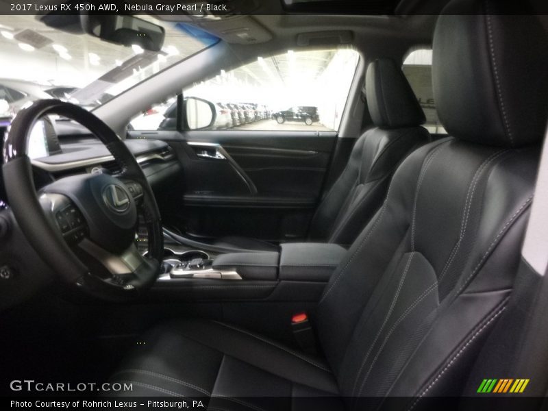Nebula Gray Pearl / Black 2017 Lexus RX 450h AWD