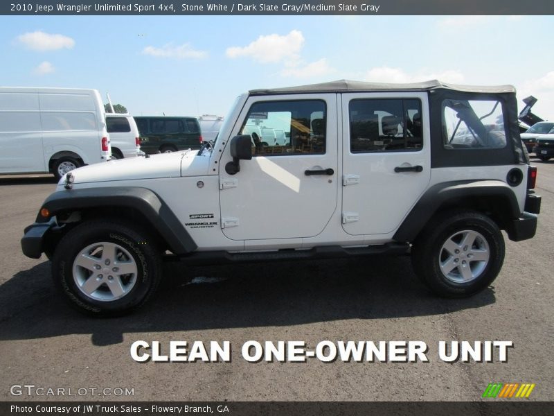 Stone White / Dark Slate Gray/Medium Slate Gray 2010 Jeep Wrangler Unlimited Sport 4x4