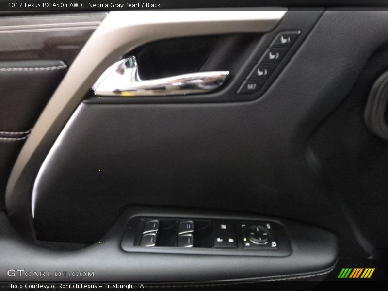 Nebula Gray Pearl / Black 2017 Lexus RX 450h AWD