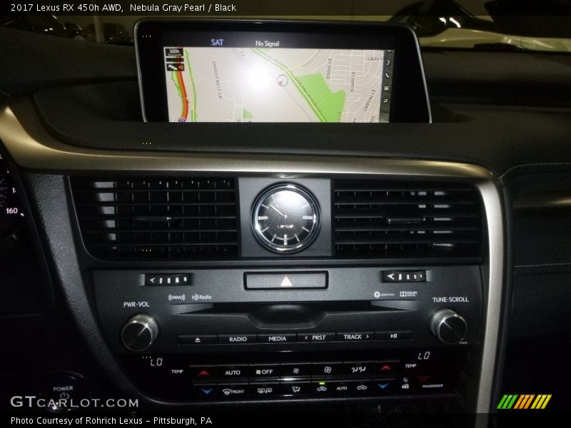 Nebula Gray Pearl / Black 2017 Lexus RX 450h AWD