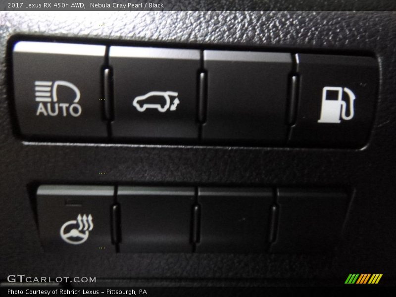 Nebula Gray Pearl / Black 2017 Lexus RX 450h AWD