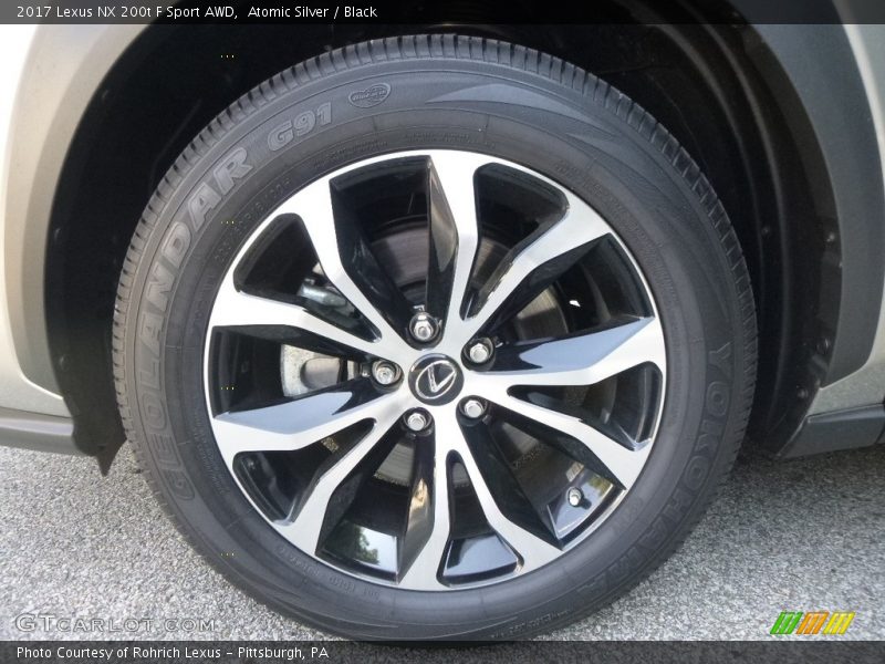 Atomic Silver / Black 2017 Lexus NX 200t F Sport AWD