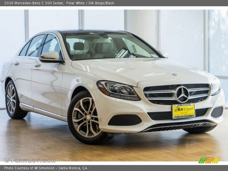 Polar White / Silk Beige/Black 2016 Mercedes-Benz C 300 Sedan
